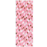 Детские Грёзы Трубочки для коктейля Грезы розовые 12шт 1502-5088