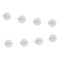 Гирлянда-шары бумажная белая, 3 м