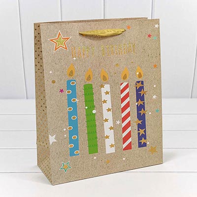 Пакет бум подар HB с тиснен микс 26х32см