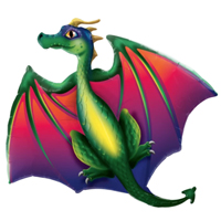 Шар фигура Дракон летящий