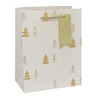 Пакет бум подар Елочки зол 18х23см