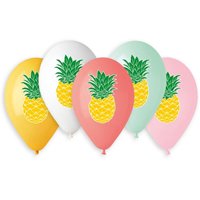 Шары с рисунком 36см Ананас 3х цветный