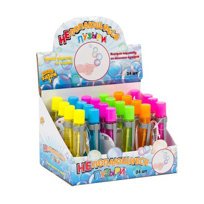 День рождения Шары Мыльные пузыри НЕлопающиеся ассорти 30мл 1504-0495