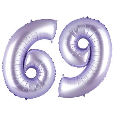 Цифры и числа Шар цифра &quot;6 или 9&quot;, 102см Сатин Lilac 1207-5747