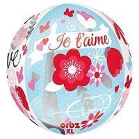 Шар 3D СФЕРА 40см LOVE Встреча в Париже