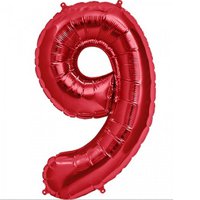 Шар фигура цифра 9 Red