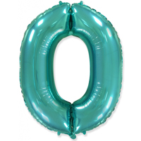 Шарик цифра "0", 101см Tiffany