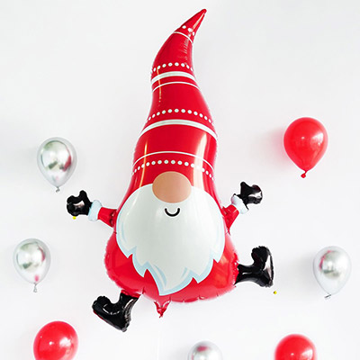 Шар фигура Гном новогодний