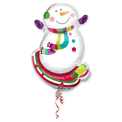 Шарики из фольги Шар-фигура Снеговик радостный, 78 см