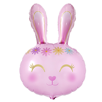 К ФИГУРА Заяц цветочный ободок розовый