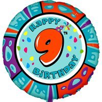 Шарик 45см Happy Birthday Цифра