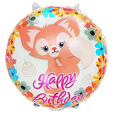 Шарики из фольги К 18" HB Котенок с цветком