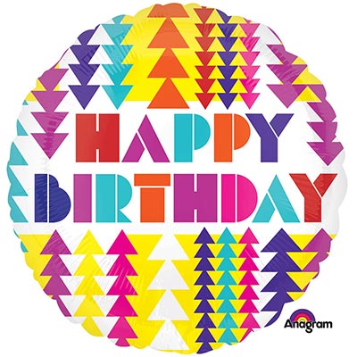 Шар 21" HB Узор Треугольники разноцв