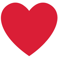 Баннер Сердце красный 27 см/A