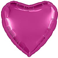 Шар сердце 18" Металлик Fuchsia