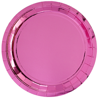 Тарелки блестящие розовые, 23см