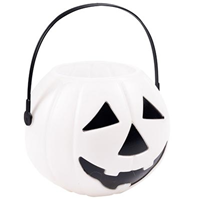 Конфетница Тыква пластик белая 17х14см/G