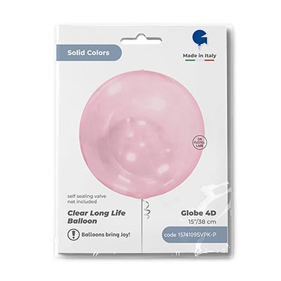 Шарики из фольги Шар 38см Bubble розовый Кристалл Pink
