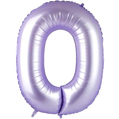 Цифры и числа Шар цифра &quot;0&quot;, 102см Сатин Lilac 1207-5741