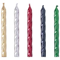 Свечи для торта металлик ассорти 10 штук