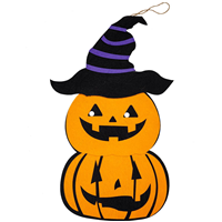 Баннер HWN Тыквы в шляпе подвес фетр