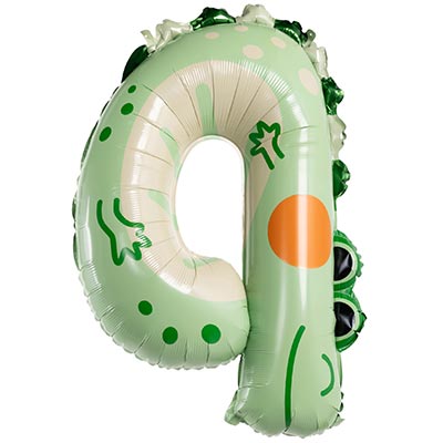 Шар цифра "4" 96см Зоопарк Крокодил