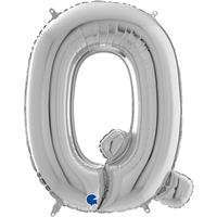 Шар буква "Q", 66см Silver