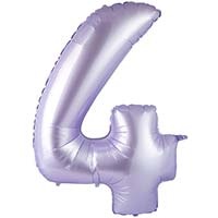 Цифры и числа Шар цифра "4", 102см Сатин Lilac 1207-5745