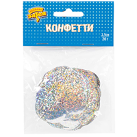 Конфетти Круги фол гологр серебр2,5см20г