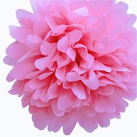 Бумажный помпон светло-розовый 25 см