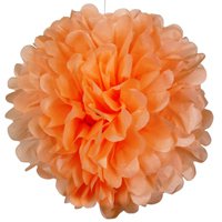 Бумажный помпон персиковый 50 см