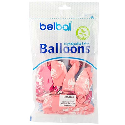 Шары 36см Единорог С Днем Рождения