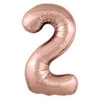 Р ЦИФРА 2  40" Металлик Rose Gold