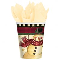 Стакан Снеговик домашний 266мл 8шт