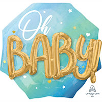 Шар ДЖАМБО Oh Baby  Мальчик 76см