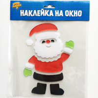 Наклейка гелевая на окно Санта