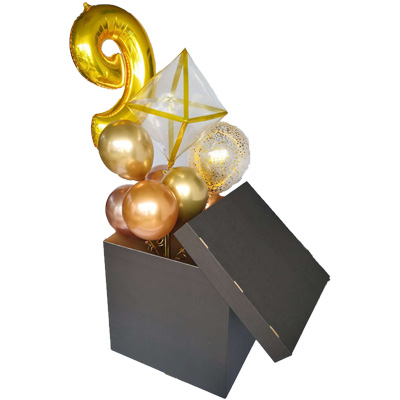 Черная Коробка для надутых шариков черная 1302-1155