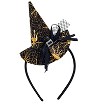 Ободок HWN Шляпа ведьмы Паутина чер/золG