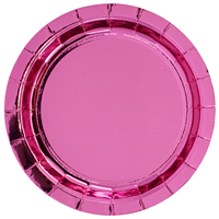 Тарелки блестящие розовые, 17см