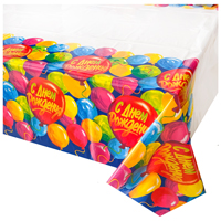 День рождения Шары Скатерть п/э  С ДР Шары 130х180см 1502-6372