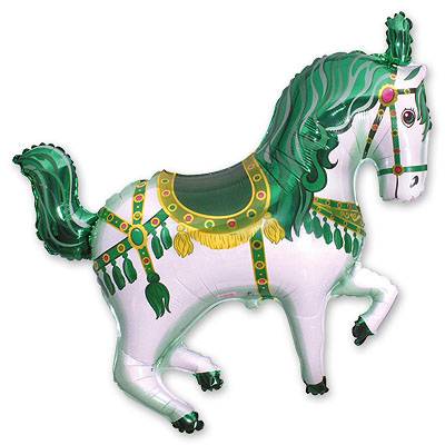 Шар Мини фигура Лошадь цирковая зеленая