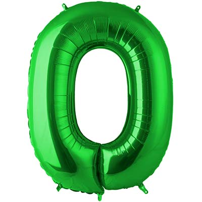 Цифры и числа Шар цифра &quot;0&quot;, 102см Green 1207-2689