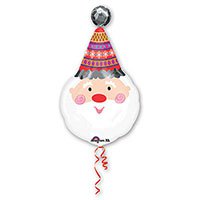 Шар фигура Новый год Санта в колпаке