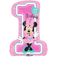Шар цифра 1 Минни Маус Первый ДР