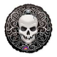 Шар 18", 45см, Череп с узорами, Anagram