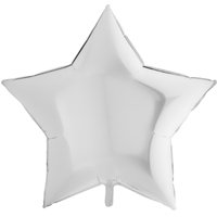 Шар ЗВЕЗДА 91см Пастель White