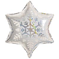 Шар фигура Снежинка блеск