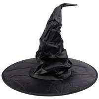 Шляпа ведьмы изгиб черная/G