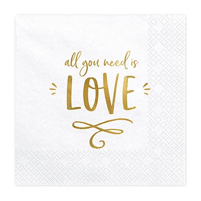 Салфетки Салфетка ALL YOU NEED IS LOVE 33см20ш/PD