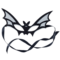 Маска Мышь летучая черно-серебряная